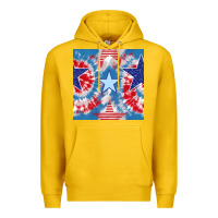 Lemon patriotic tie dye stars Premium Hoodie - BundleAndBundleShop