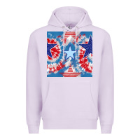 Lilac patriotic tie dye stars Premium Hoodie - BundleAndBundleShop