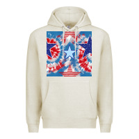 Oatmeal Heather patriotic tie dye stars Premium Hoodie - BundleAndBundleShop