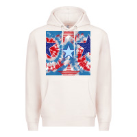 Pale Pink patriotic tie dye stars Premium Hoodie - BundleAndBundleShop