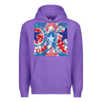 Purple patriotic tie dye stars Premium Hoodie - BundleAndBundleShop