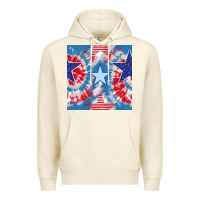 Sandshell patriotic tie dye stars Premium Hoodie - BundleAndBundleShop
