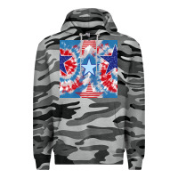 Slate Camo patriotic tie dye stars Premium Hoodie - BundleAndBundleShop