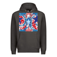 Smoke patriotic tie dye stars Premium Hoodie - BundleAndBundleShop