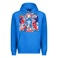 True Royal patriotic tie dye stars Premium Hoodie - BundleAndBundleShop