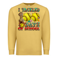 Antique Gold i tackled 100 days of school softball Premium Sweatshirt - Zillion Design Studio