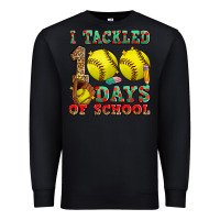 Black i tackled 100 days of school softball Premium Sweatshirt - Zillion Design Studio