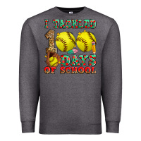 Charcoal Heather i tackled 100 days of school softball Premium Sweatshirt - Zillion Design Studio