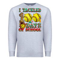 Heather Grey i tackled 100 days of school softball Premium Sweatshirt - Zillion Design Studio