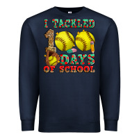 I Tackled 100 Days Of School Softball Premium Sweatshirt | Teevron