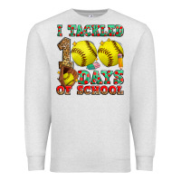 Oatmeal Heather i tackled 100 days of school softball Premium Sweatshirt - Zillion Design Studio
