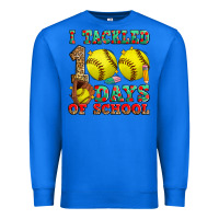 True Royal i tackled 100 days of school softball Premium Sweatshirt - Zillion Design Studio