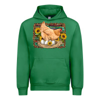Emerald western farm chicken coop animals eggs sunflowers leopard serape woode Urban Hoodie - Artiststas