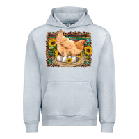 Heather Grey western farm chicken coop animals eggs sunflowers leopard serape woode Urban Hoodie - Artiststas