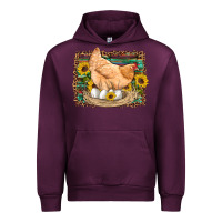 Mauve Wine western farm chicken coop animals eggs sunflowers leopard serape woode Urban Hoodie - Artiststas