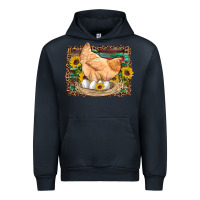 Navy western farm chicken coop animals eggs sunflowers leopard serape woode Urban Hoodie - Artiststas