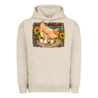 Pigment French Oak western farm chicken coop animals eggs sunflowers leopard serape woode Urban Hoodie - Artiststas