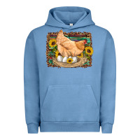Pigment Pebble Blue western farm chicken coop animals eggs sunflowers leopard serape woode Urban Hoodie - Artiststas