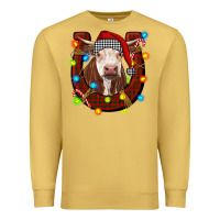 Antique Gold christmas horseshoe with hereford cow Premium Sweatshirt - RanaPortraitStore