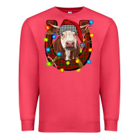 Cardinal christmas horseshoe with hereford cow Premium Sweatshirt - RanaPortraitStore