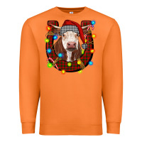 Carrot christmas horseshoe with hereford cow Premium Sweatshirt - RanaPortraitStore