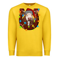 Lemon christmas horseshoe with hereford cow Premium Sweatshirt - RanaPortraitStore