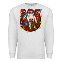 Oatmeal Heather christmas horseshoe with hereford cow Premium Sweatshirt - RanaPortraitStore