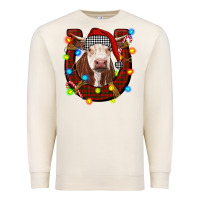 Sandshell christmas horseshoe with hereford cow Premium Sweatshirt - RanaPortraitStore