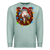 Seafoam christmas horseshoe with hereford cow Premium Sweatshirt - RanaPortraitStore
