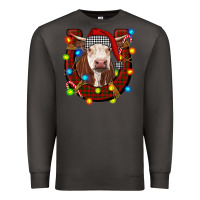 Smoke christmas horseshoe with hereford cow Premium Sweatshirt - RanaPortraitStore
