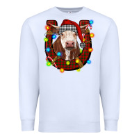 White christmas horseshoe with hereford cow Premium Sweatshirt - RanaPortraitStore