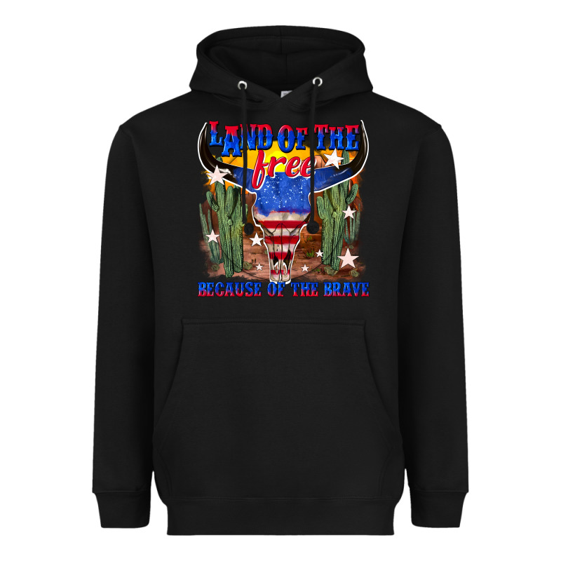 Land Of The Free Because Of The Brave Heavyweight Hoodie by texasbilliewilder | Teevron