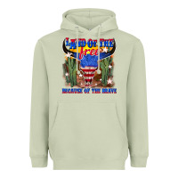 Matcha land of the free because of the brave Heavyweight Hoodie - texasbilliewilder