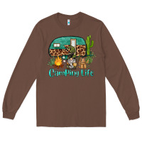 Chestnut camping life caravan and gnome Long Sleeve Tee - BarkalooDesign
