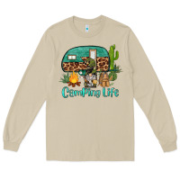 Mushroom camping life caravan and gnome Long Sleeve Tee - BarkalooDesign