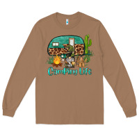 Toasted Coconut camping life caravan and gnome Long Sleeve Tee - BarkalooDesign
