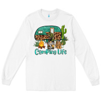 White camping life caravan and gnome Long Sleeve Tee - BarkalooDesign