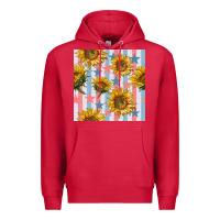 Cardinal patriotic sunflowers stripes and stars seamless patrern Premium Hoodie - BundleAndBundleShop