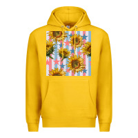 Lemon patriotic sunflowers stripes and stars seamless patrern Premium Hoodie - BundleAndBundleShop