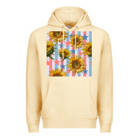 Pina Colada patriotic sunflowers stripes and stars seamless patrern Premium Hoodie - BundleAndBundleShop