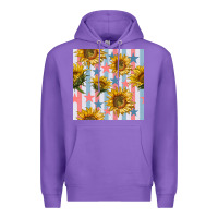 Purple patriotic sunflowers stripes and stars seamless patrern Premium Hoodie - BundleAndBundleShop