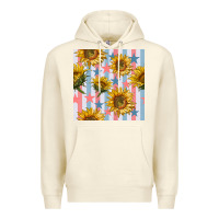 Sandshell patriotic sunflowers stripes and stars seamless patrern Premium Hoodie - BundleAndBundleShop