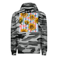 Slate Camo patriotic sunflowers stripes and stars seamless patrern Premium Hoodie - BundleAndBundleShop