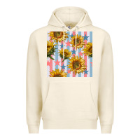 Tofu patriotic sunflowers stripes and stars seamless patrern Premium Hoodie - BundleAndBundleShop