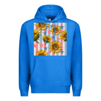 True Royal patriotic sunflowers stripes and stars seamless patrern Premium Hoodie - BundleAndBundleShop