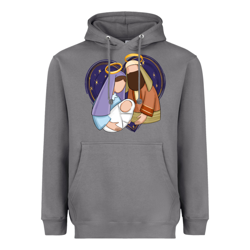 Holy Night Jesus Birth Heavyweight Hoodie by Zillion Design Studio | Teevron