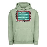 Pigment Oil Green cowhide bandana wood background Urban Hoodie - AdoDesignShop
