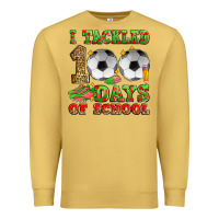 Antique Gold i tackled 100 days of school soccer Premium Sweatshirt - Zillion Design Studio