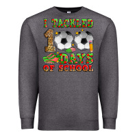 Charcoal Heather i tackled 100 days of school soccer Premium Sweatshirt - Zillion Design Studio