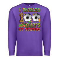 Purple i tackled 100 days of school soccer Premium Sweatshirt - Zillion Design Studio